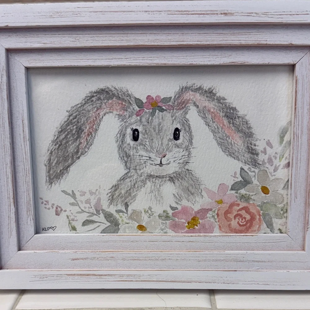 Hand crafted framed watercolor original 4x6 - Picture 3 of 5
